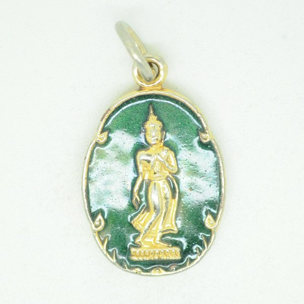 พระลีลาลงยาสีเขียว
