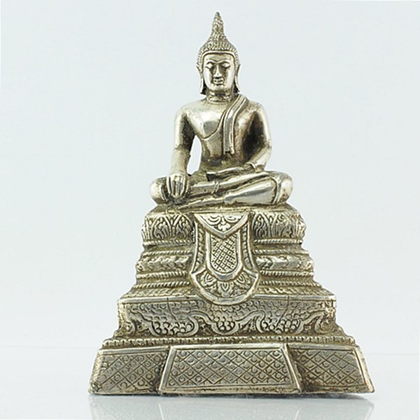 พระบูชาเนื้อว่านบุเงิน ฐาน 5 x 7 นิ้ว สูง