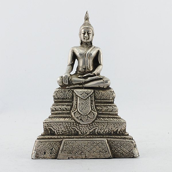 พระบูชาบุเงิน ฐาน 5x7 นิ้ว สูง